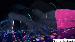 Samantha Saint gets off inside this irresistible Bae ebony light solo