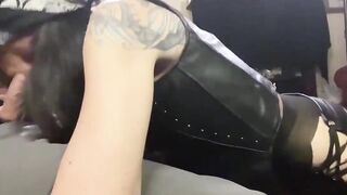 I got so turned on by his cock getting rough into my mouth, I had to take care of myself before I finished him.. blindfolded