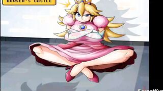 Beautiful Mario Princess Peach Pt. one - The Princess is being boned into the butt by Bowser while Mario is fighting to got to her || Anime Comic Parody Porn xxx