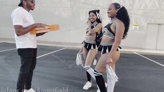 Black Cheerleader Chick Got Double Anal Creampied w/ NyNyLew and Musa Phoenix