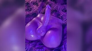 Sinrose giving irresistible hand job to huge african penis sex toy
