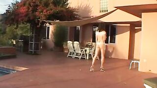 Dark Haired takes 2 cocks 1 inside her cunt and 1 into the booty into her bedroom