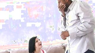 sexy Inked Dark Hair Jizzes So Rough On His Long Ebony Penis