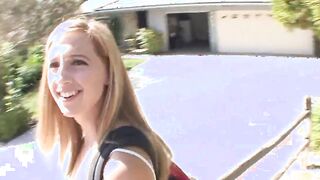 Tiny Boobs chick! Morgan teenie blowing and fucking penis for