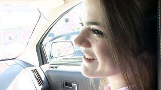 Tiny Titted Banged! Inked 18 year old Berrimore blows and fucks for