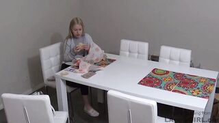 Crazy Sexy young blonde gets pussyfucked into studio