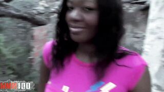 Black bitch with long natural tits booty banged!