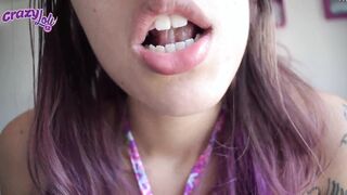 Groaning and showing my huge tongue