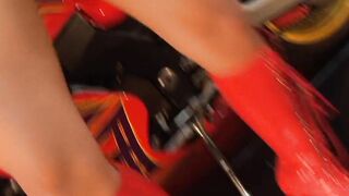 Biker cunt with mouth got screwed too rough
