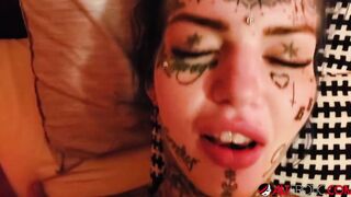 Long tit inked babe Amber Luke wants to be boned bad!