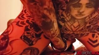 Long tit inked babe Amber Luke wants to be boned bad!