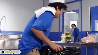 Lil Humpers - Linzee Ryder Catches Ricky Spanish With Her Food Down His Leggings So She Eats His Dick