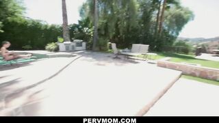 babe Cougar Britney Amber Seduce Stepson By The Pool