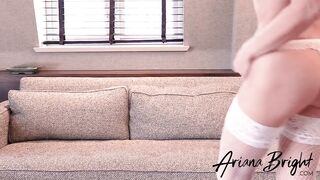 Cutie Blonde Goddess ARIANA BRIGHT Gets Hard Screwed On Couch