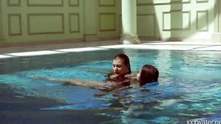 Swimming pool underwater hot babes Irina and Olla