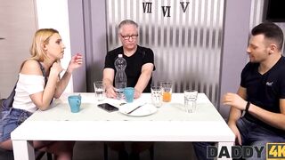 DADDY4K Older man still able to boned sons new Hottie lover and make her cum