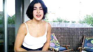 Hottie surveys with Eve. "What kind of twat do you like better?"