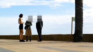 Hottie surveys with Eve. "What kind of twat do you like better?"