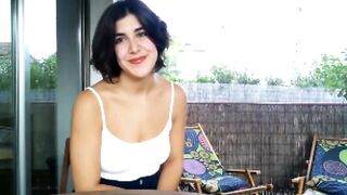 Hottie surveys with Eve. "What kind of twat do you like better?"