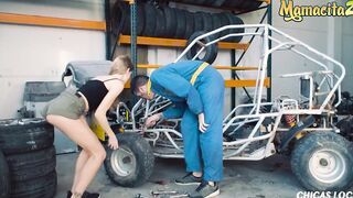 ChicasLoca - Tiffany Tatum Bombshell Hungarian 19 Yo Gets Her Tight Vagina Plowed Rough By Turned On Mechanic