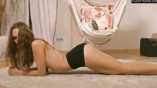 Russian perfect barely legal Ula Orbakajte is a sport naked stripper