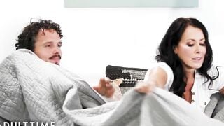 Stepmom Offer Sneaky Hand Job Under Blanket