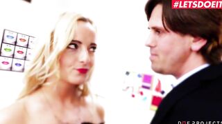 DoeProjects - Victoria Virgin Bombshell Czech Blonde Extreme Twat Plowed With Her Vulgar Tailor - LETSDOEIT