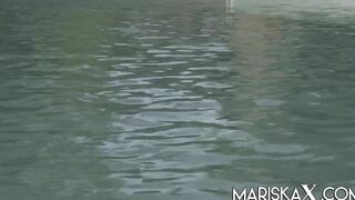 MARISKAX Lucky dude gets to banged! 2 big titted blondes outdoors