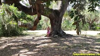 Smoking Cutie Outside Masturbation Oral Sex and Doggy Style