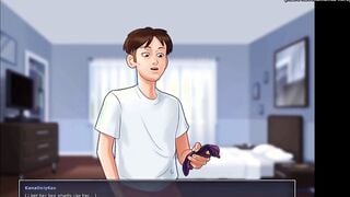 Summertime Saga - Enjoying StepMom Allows Her StepSon To Jerk Off at Her For a Bit