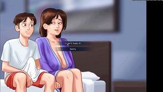Summertime Saga - Enjoying StepMom Allows Her StepSon To Jerk Off at Her For a Bit