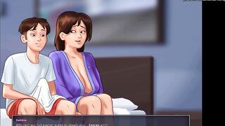 Summertime Saga - Enjoying StepMom Allows Her StepSon To Jerk Off at Her For a Bit