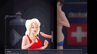Summertime Saga - Enjoying StepMom Allows Her StepSon To Jerk Off at Her For a Bit