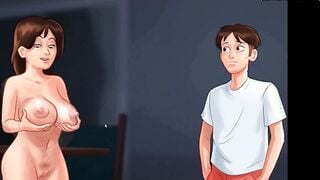 Summertime Saga - Enjoying StepMom Allows Her StepSon To Jerk Off at Her For a Bit