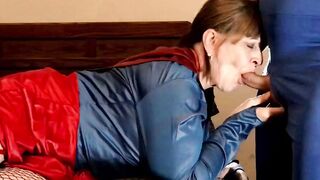 Supergirl blows Superman
