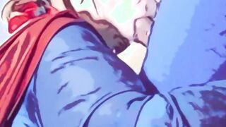 Supergirl blows Superman