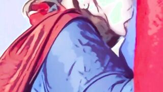 Supergirl blows Superman