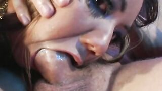 goddess Women sucks a thick cock and gets banged on the couch