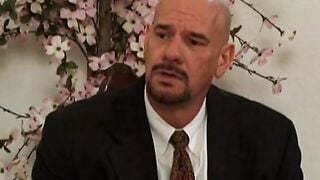 Old guy seduces a young chick then fucks her inside bed