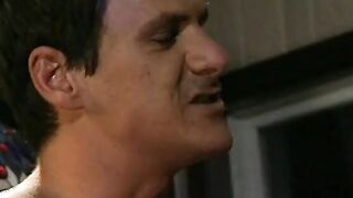 Blonde decided to try wild sex with 2 turned on fellows together