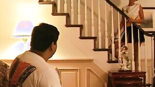 Blonde decided to try wild sex with 2 turned on fellows together