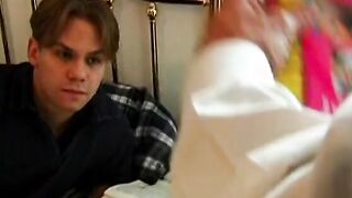 Vulgar stud's blow up doll comes alive and he fucks her inside bed