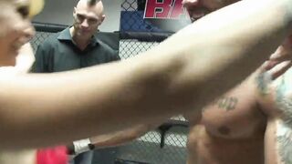 Blonde teenage Monique Alexander gets banged! inside the ring