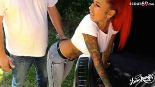 OLDER DUDE HELP GERMAN BARELY LEGAL BEFORE SEDUCE HER TO PUBLIC BANGED!