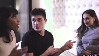 Taboo6.com - Huge butt teenagers Aften Opal with a crush switched places with friend Jenna Foxx