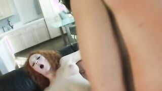 Nice round titted red bj bitch got stunning banged from babe rod hunk inside room