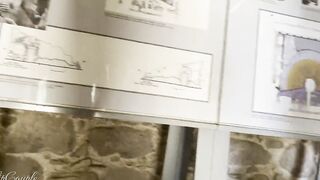 Outdoor - Long ass Beauty is not interested inside museum - She wants a long penis