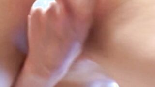Exclusive dildo with masturbation sex tape and camera into the toilet, pointing to Emma's clit