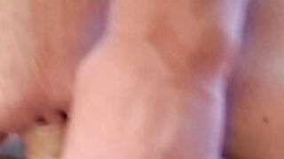 Exclusive dildo with masturbation sex tape and camera into the toilet, pointing to Emma's clit