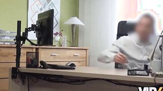 VIP4K. Admirable duo of cougar and creditor giving cash for sex